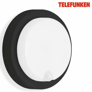 Best Applique à capteur LED Dortmund Ø17 cm noire Éclairage Extérieur Professionnel
