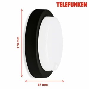 Best Applique à capteur LED Dortmund Ø17 cm noire Éclairage Extérieur Professionnel