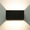 Best Sale Applique d'extérieur LED Davos double, noir, intensité variable, aluminium Éclairage Extérieur Professionnel