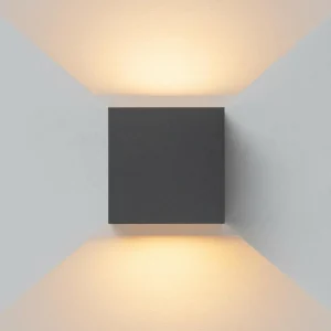 Best Applique d'extérieur LED Davos XL, gris, angulaire, intensité variable, Éclairage Extérieur Professionnel