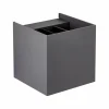 New Applique d'extérieur LED Hilly, hauteur 10 cm, gris foncé, métal Éclairage Extérieur Professionnel