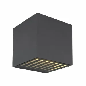 Cheap Applique d'extérieur LED Illi, anthracite, largeur 10 cm, aluminium, IP54 Éclairage Extérieur Professionnel