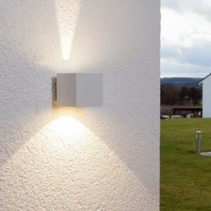Best Applique d'extérieur LED Jarno blanche, cube Éclairage Extérieur Professionnel