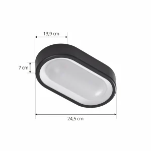 Best Applique d'extérieur LED Niniel, noir/blanc, plastique Éclairage Extérieur Professionnel