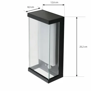 Store Applique d'extérieur LED Dava, hauteur 25,2 cm, capteur Éclairage Extérieur Professionnel