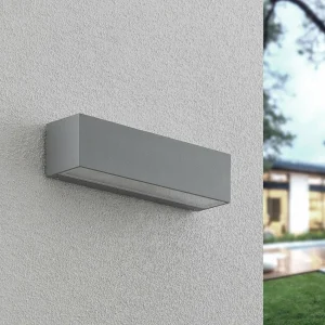 Best Sale Applique d'extérieur LED Lengo, 25 cm, argent, à 2 lampes, alu Éclairage Extérieur Professionnel