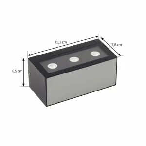 Best Applique d'extérieur LED Selim, longueur 15,3 cm, noir Éclairage Extérieur Professionnel