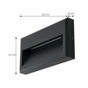 Cheap Applique d'extérieur LED Weno, noir, aluminium, IP65 Éclairage Extérieur Professionnel