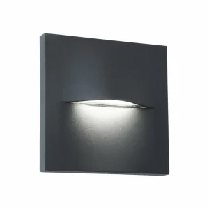 Clearance Applique d'extérieur LED Vita, gris foncé, 14 x 14 cm Éclairage Extérieur Professionnel