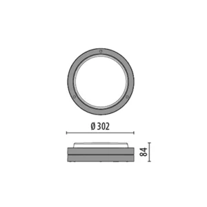 Best Sale Applique LED Bliz Round 30 3 000K blanche dimmable Éclairage Extérieur Professionnel