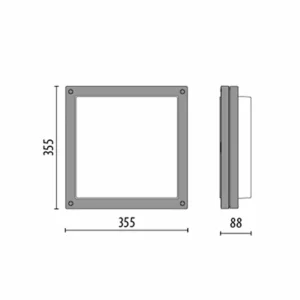 Cheap Applique LED Bliz Square 40, 3 000 K, blanche Éclairage Extérieur Professionnel