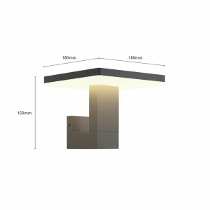 Best Applique LED d’extérieur Olesia, rectangulaire Éclairage Extérieur Professionnel