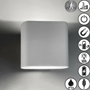 Cheap Applique murale LED rechargeable Magnetics, argent, up & down, largeur 10 Éclairage Extérieur Professionnel