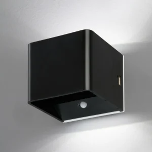 Fashion Applique murale LED rechargeable Magnetics, noir, USB, détecteur de Éclairage Extérieur Professionnel