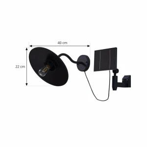 Best Sale Applique solaire LED Virane, noir, aluminium Éclairage Extérieur Professionnel