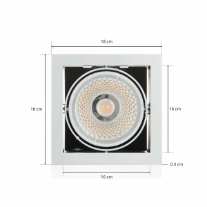 Best Adin lampe enc. LED 3 000 K, 25,9 W, grise Éclairage De Magasins