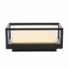 New applique d'extérieur Ismera, gris foncé/opale, IP65, verre Éclairage Extérieur Professionnel