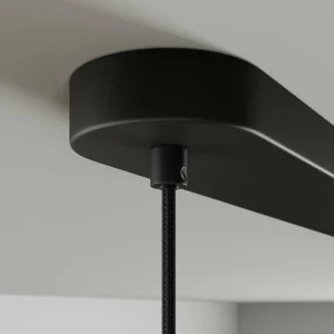 Best Cosmina suspension, 3 l. allongée noire Éclairage De Magasins