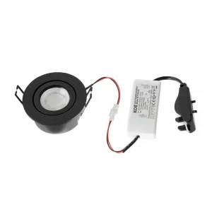 Best downlight LED Eliar rond noir CCT orientable Éclairage De Magasins