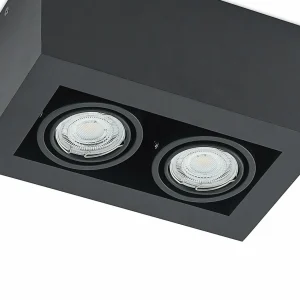 Hot Giyan Downlight, à 2 lampes, noir Éclairage De Bureau