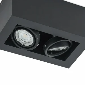 Hot Giyan Downlight, à 2 lampes, noir Éclairage De Bureau