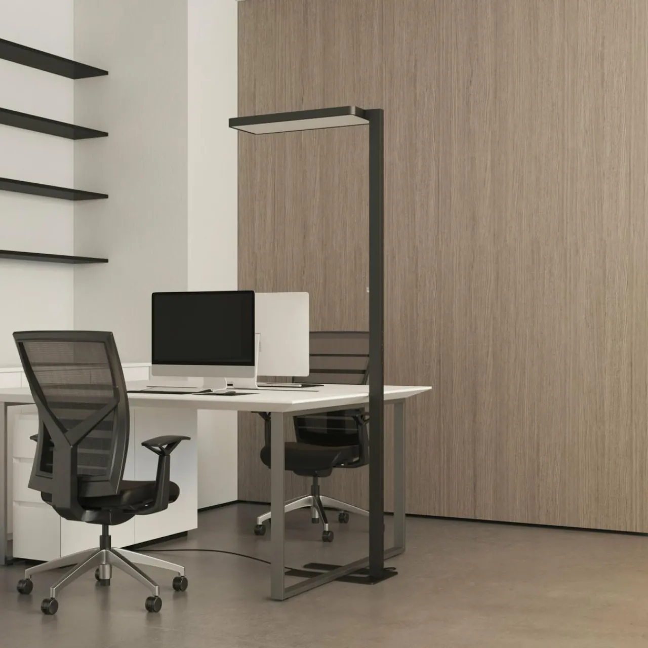 arcchio_lampadaire_led_timon_w_noir_hauteur__cm_0.webp Sale Lampadaire LED Timon, 54W, noir, hauteur 195 cm Éclairage De Bureau