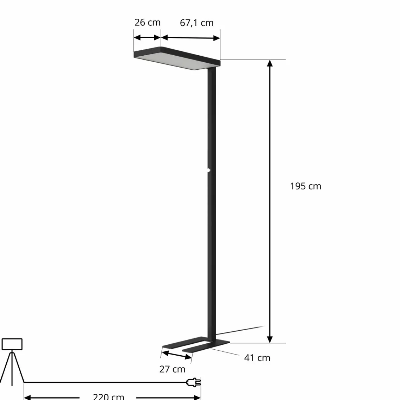 arcchio_lampadaire_led_timon_w_noir_hauteur__cm_2.webp Sale Lampadaire LED Timon, 54W, noir, hauteur 195 cm Éclairage De Bureau