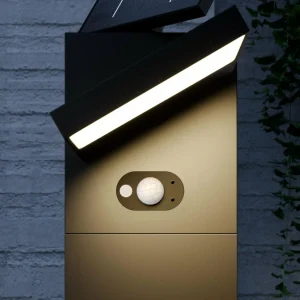 Best Sale Borne LED solaire Silvan avec détecteur, 100 cm Éclairage Extérieur Professionnel