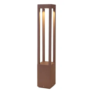 Best Sale Borne lumineuse LED Agra, brun, aluminium, hauteur 65 cm Éclairage Extérieur Professionnel