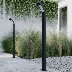 Best Sale Borne lumineuse LED Juvia en alu, gris graphite Éclairage Extérieur Professionnel