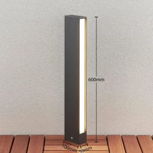 Best Sale Borne lumineuse LED Lirka, gris foncé, à 1 lampe Éclairage Extérieur Professionnel
