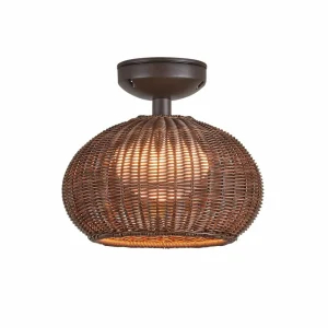Sale Plafonnier d'extérieur LED Garota, brun graphite/brun Éclairage Extérieur Professionnel