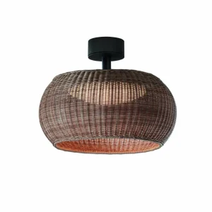 Store Plafonnier d'extérieur LED Perris, brun/brun, Ø 47 cm Éclairage Extérieur Professionnel