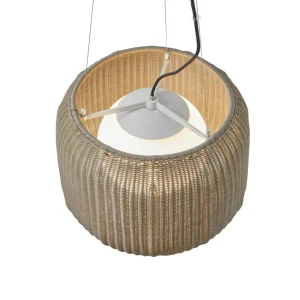 Discount Suspension d'extérieur LED Fora S, blanc naturel/beige, Ø 50 cm Éclairage Extérieur Professionnel