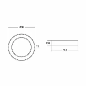 Best Biro Circle anneau, Ø 60 cm, Casambi, argent, 840 Éclairage De Bureau