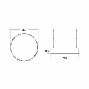 Best Biro Circle LED Ø 75 cm, direct, DALI, blanc, 4000 K Éclairage De Magasins