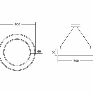 Best Sale Biro Circle Ring5 direct Ø 60 cm DALI blanc 840 Éclairage De Magasins
