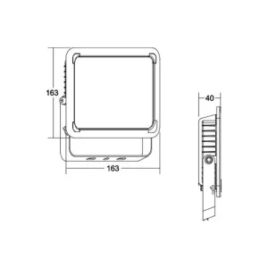 Best Neo Midi Projecteur à LED, largeur 23,3 cm 3000K Éclairage Technique
