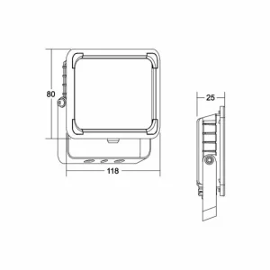 Outlet Neo Mini LED Projecteur, largeur 11,5 cm 3000K Éclairage Technique