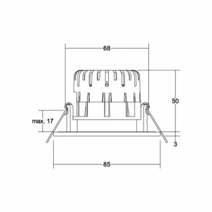 Sale Spot encastré LED BB20 IP65 RC boîte de raccordement nickel Éclairage De Magasins
