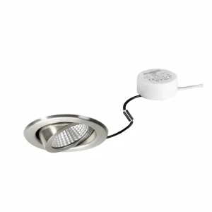 Sale Spot encastré LED BB09, RC, driver rond, inox Éclairage De Magasins
