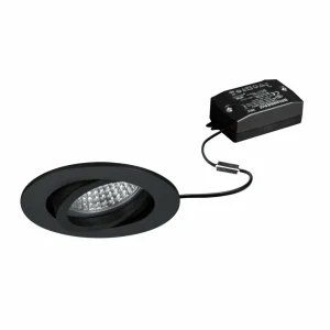 Store Spot encastrable LED Tirrel-R, on/off, noir mat Éclairage De Magasins