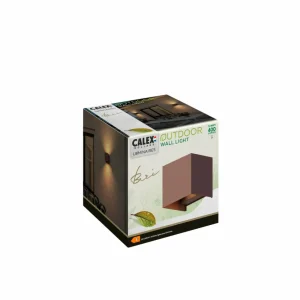 Hot applique d'extérieur LED Cube, Up&Down, hauteur 10cm, brun Éclairage Extérieur Professionnel