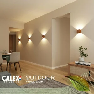Hot applique d'extérieur LED Cube, Up&Down, hauteur 10cm, brun Éclairage Extérieur Professionnel