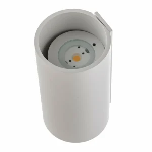 Best Egger Applique d'extérieur LED Tubo, blanc, Ø 9 cm, aluminium, up/down Éclairage Extérieur Professionnel