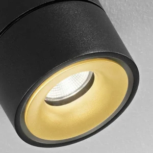 Cheap Egger Clippo Duo spot LED, noir-doré, 3 000 K Éclairage De Magasins