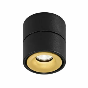 Best Egger Clippo spot plafond LED, noir-doré, 2 700 K Éclairage De Magasins