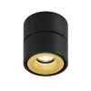 Fashion Egger Clippo spot plafond LED, noir-doré, 3 000 K Éclairage De Magasins
