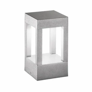 New Egger York potelet LED gris, 20 cm Éclairage Extérieur Professionnel