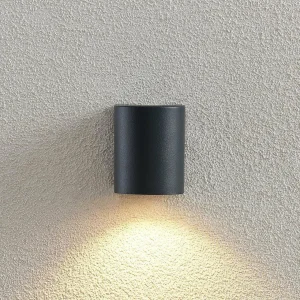 Best Applique d'extérieur Fijona, ronde, 8,1 cm, gris, aluminium Éclairage Extérieur Professionnel